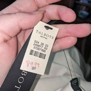 White 8 petite Talbot slacks